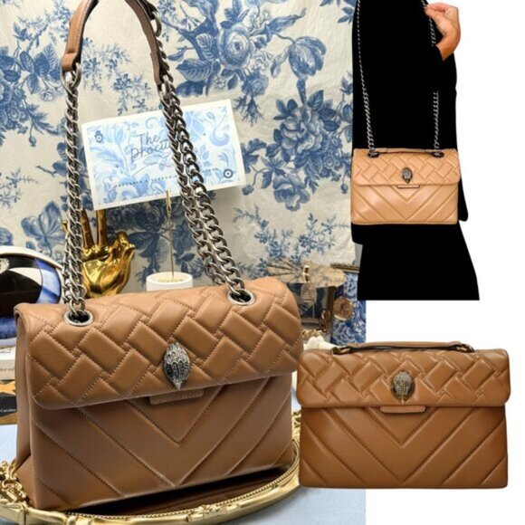 Kurt Geiger Handbags - 🆕 KURT GEIGER LONDON 🧿 NWOT Leather Kensington Shoulder Bag, Camel Brown